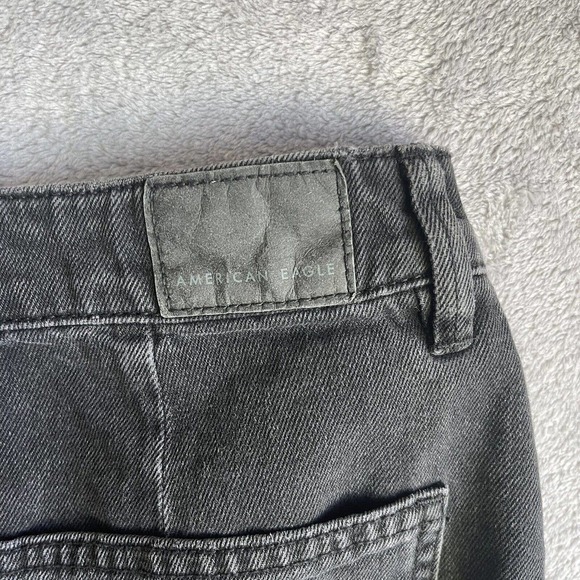 American Eagle Skirt Womens 4 Black Denim Biker Punkcore Festival Beach Preppy - Picture 13 of 13